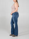 Elyse Mid Rise Slim Bootcut Jeans Plus Size - Eco-Friendly Fabric image number 2
