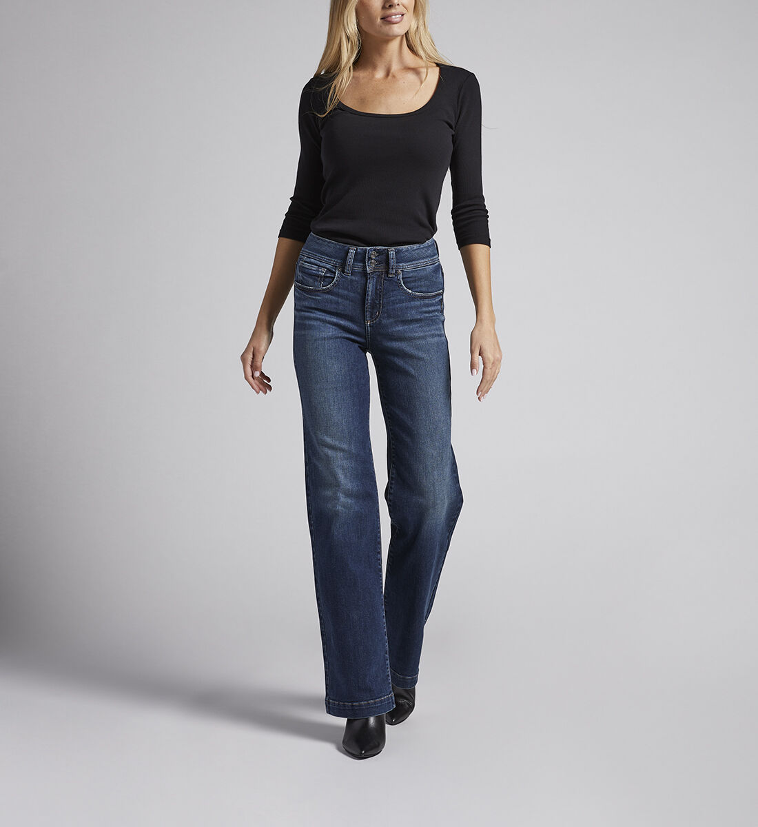 Buy Avery High Rise Trouser Leg Jeans for USD 44.00 | Silver Jeans