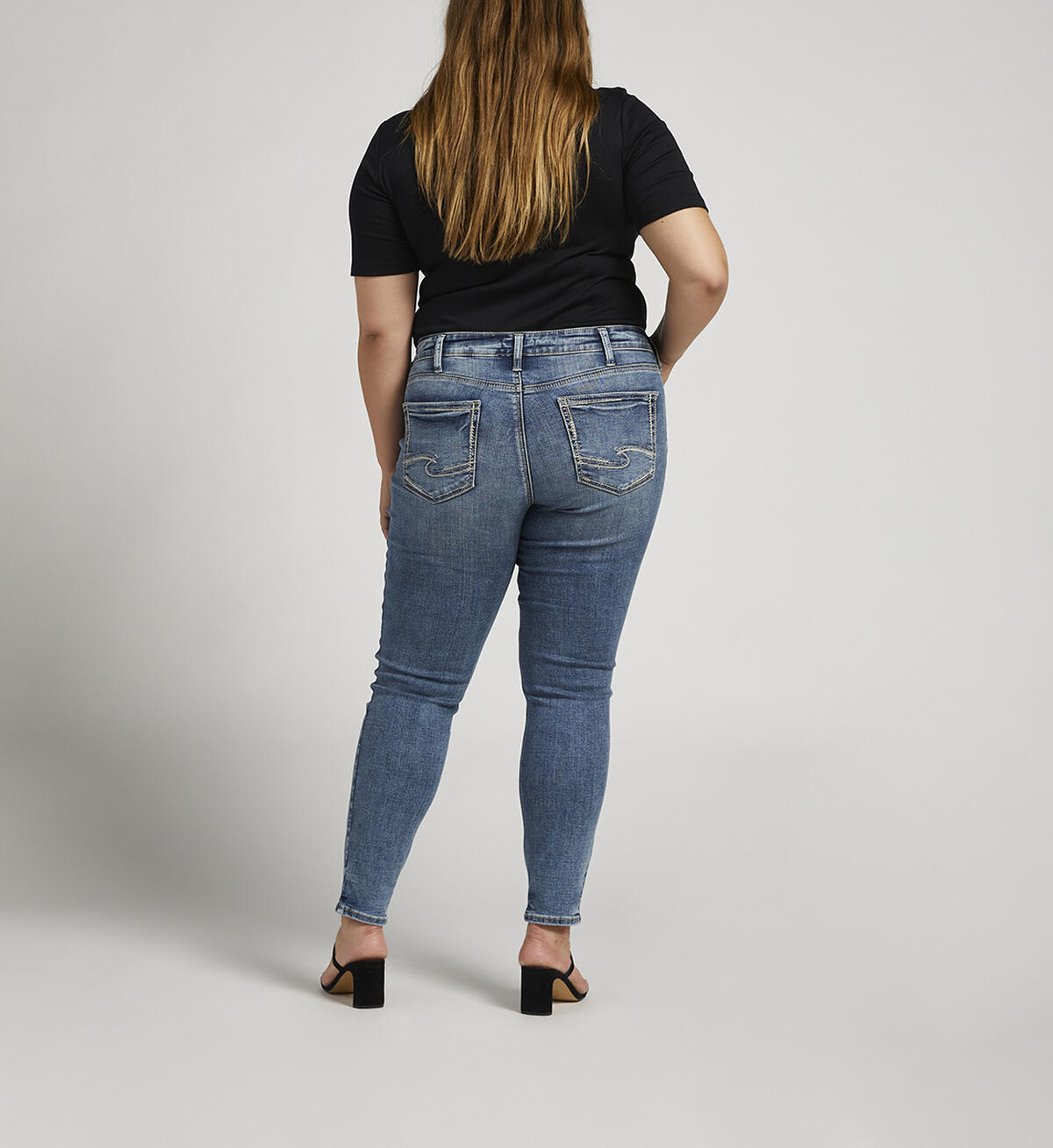 Suki Mid Rise Skinny Jeans Plus Size, Indigo, hi-res image number 1
