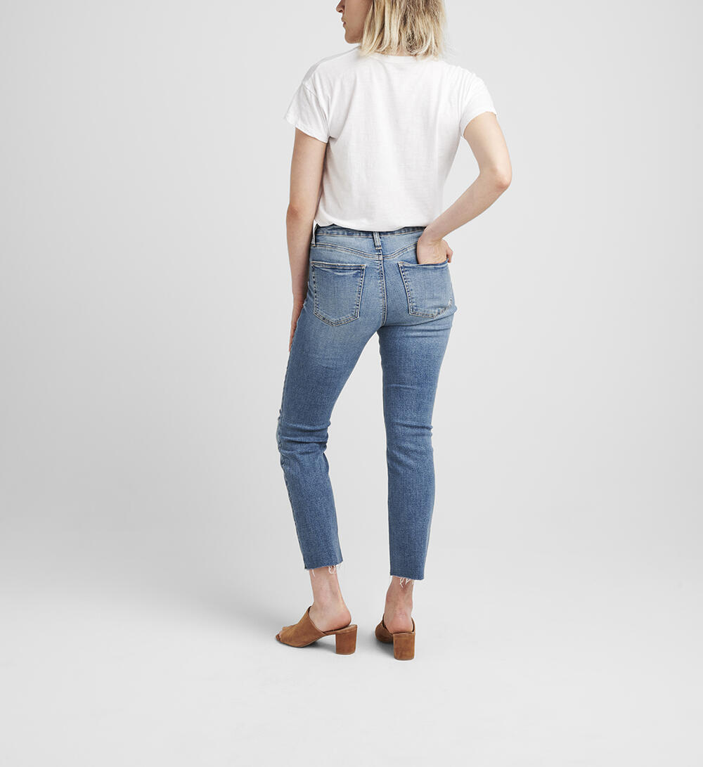 Most Wanted Mid Rise Straight Crop Jeans, , hi-res image number 1