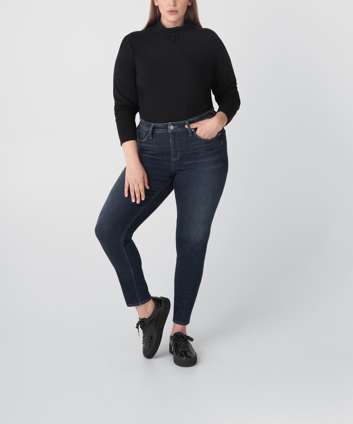 Avery High Rise Skinny Jeans Plus Size, , hi-res image number 0