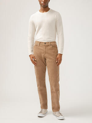 Eddie Classic Athletic Fit Tapered Leg Corduroy Pants