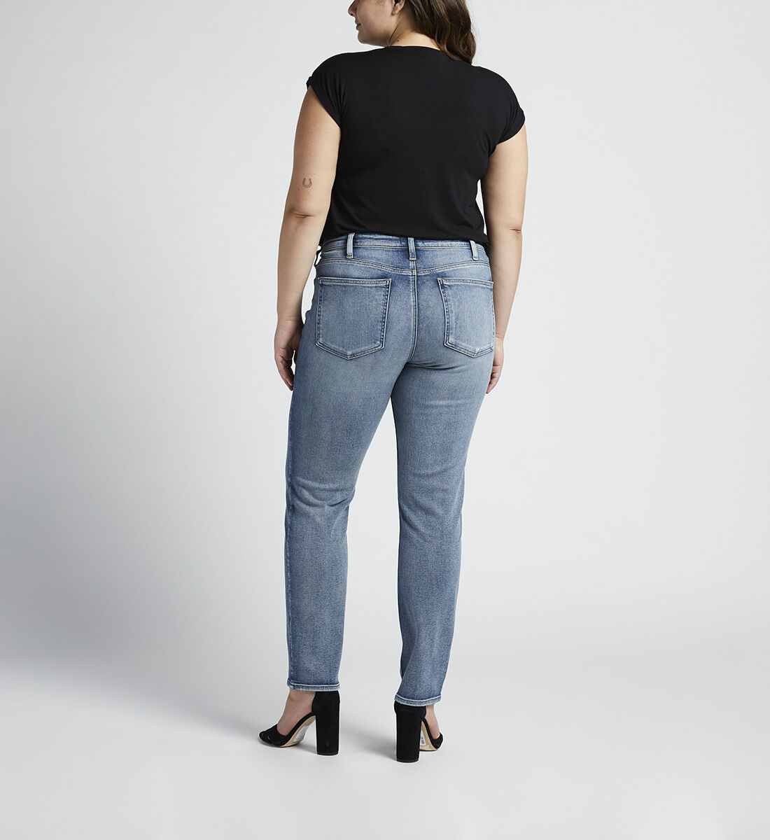 Most Wanted Mid Rise Straight Leg Jeans Plus Size Back