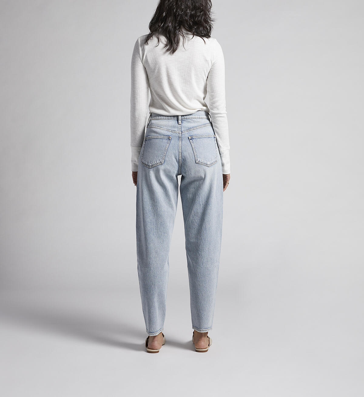 High Rise Tapered Leg Relaxed Mom Jean, Indigo, hi-res image number 1