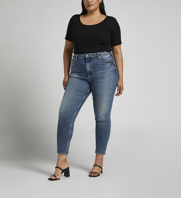 High Rise Tapered Leg Mom Jean Plus Size