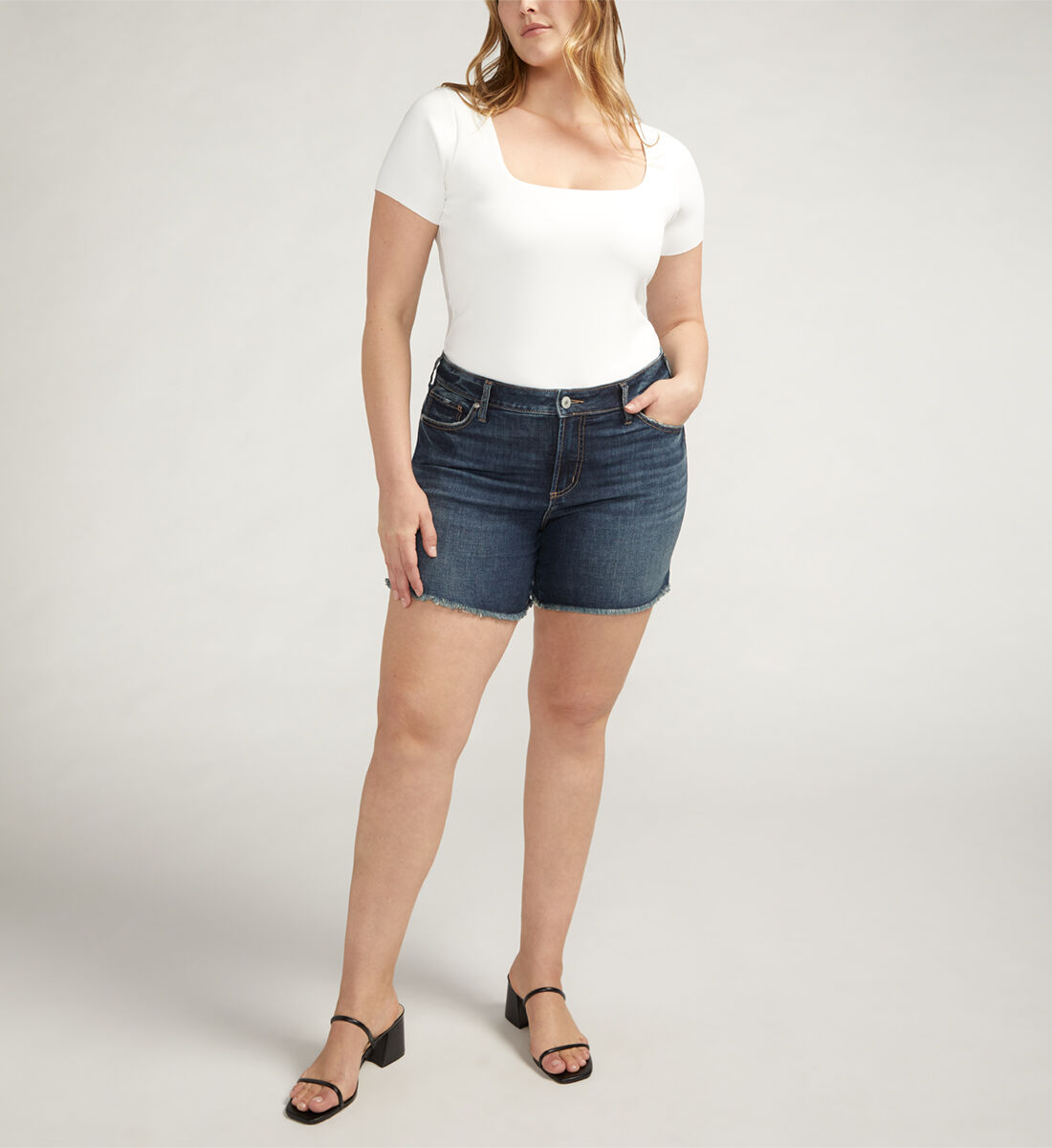 Plus size stretch shorts top