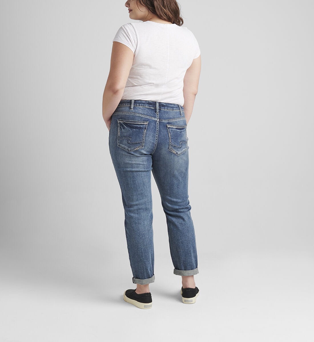 plus size silver jeans