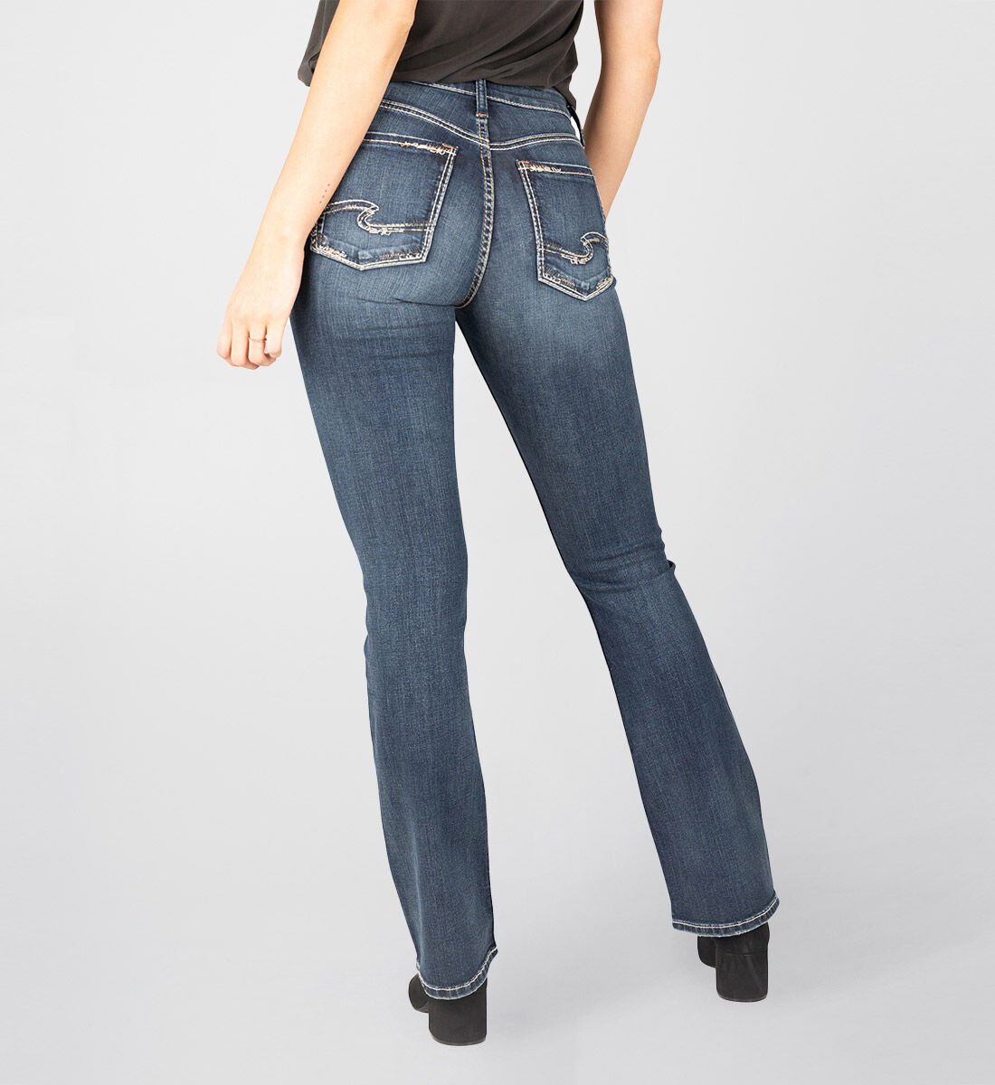 Avery High Rise Slim Bootcut Jeans Back