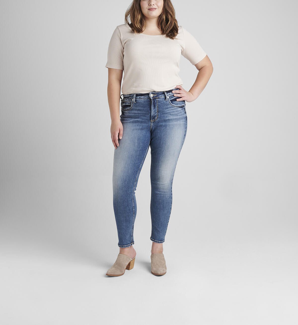 Avery High Rise Skinny Jeans Plus Size, , hi-res image number 0