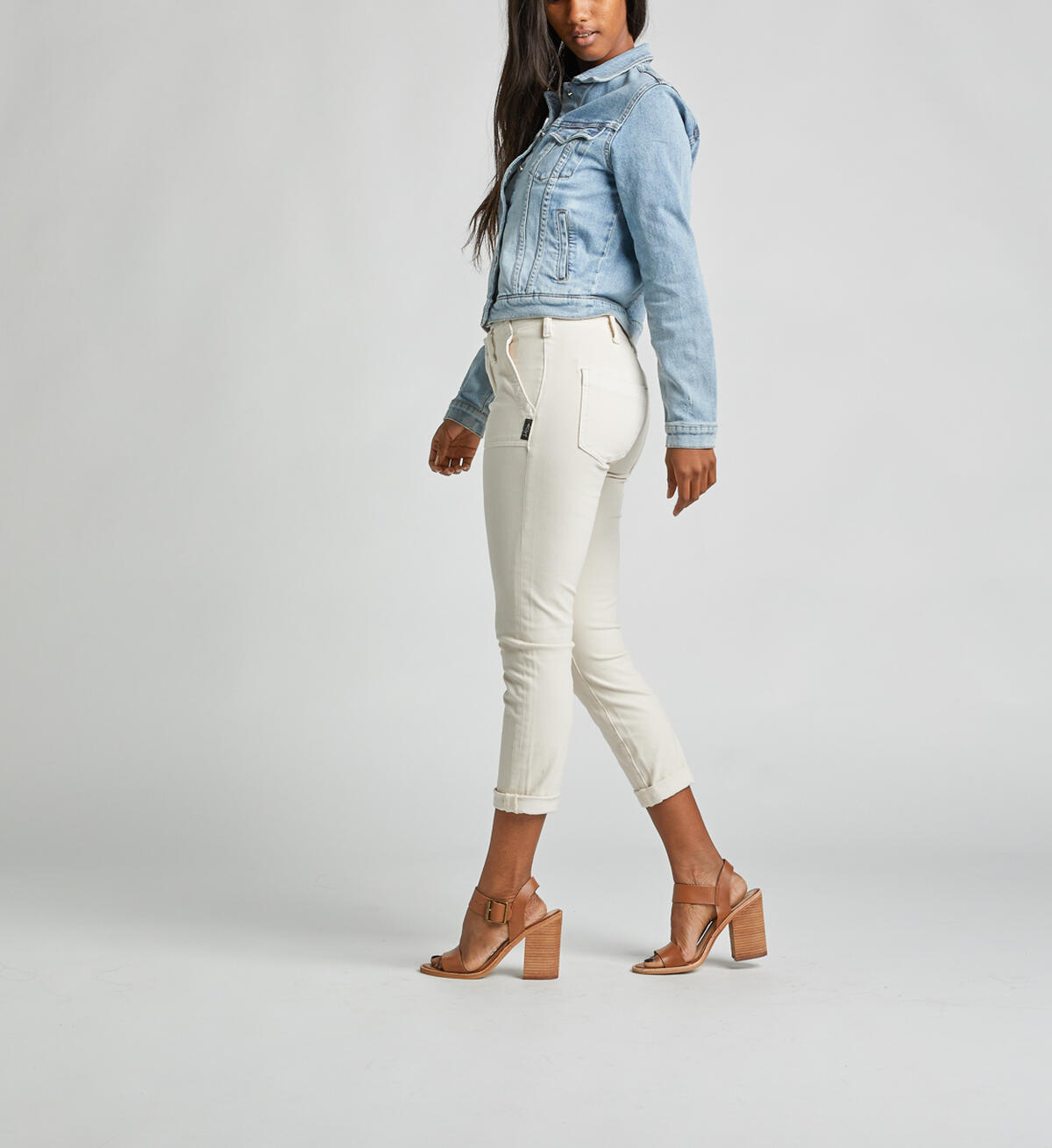 Sedona Slanted-Yoke Denim Jacket, , hi-res image number 2