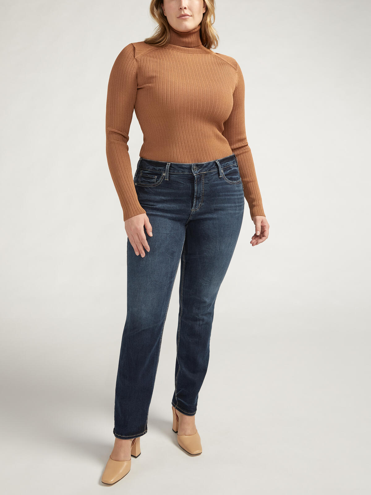 Suki Mid Rise Straight Leg Jeans Plus Size image number 0