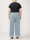 Highly Desirable High Rise Wide Leg Jeans Plus Size, , hi-res image number 1