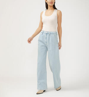 High Rise Pleated Trouser Jeans