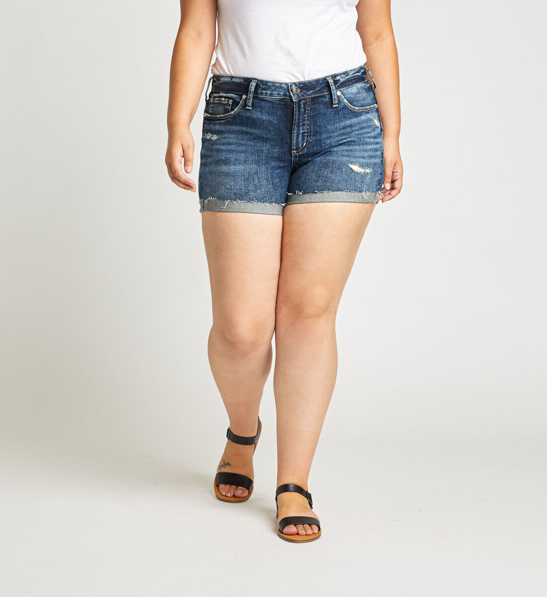 women's plus size silver jeans