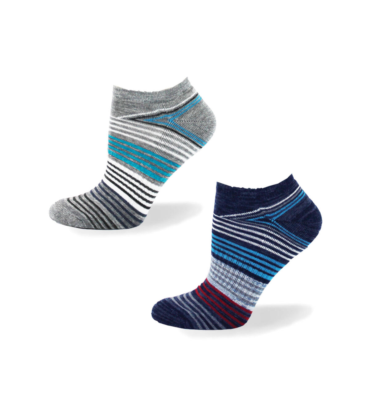 Striped Ankle Socks, Light Grey, hi-res image number 0}