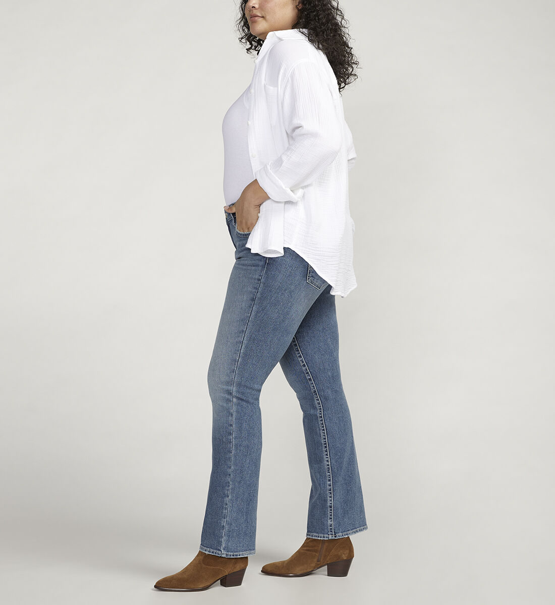 Buy Britt Low Rise Slim Bootcut Jeans Plus Size for USD