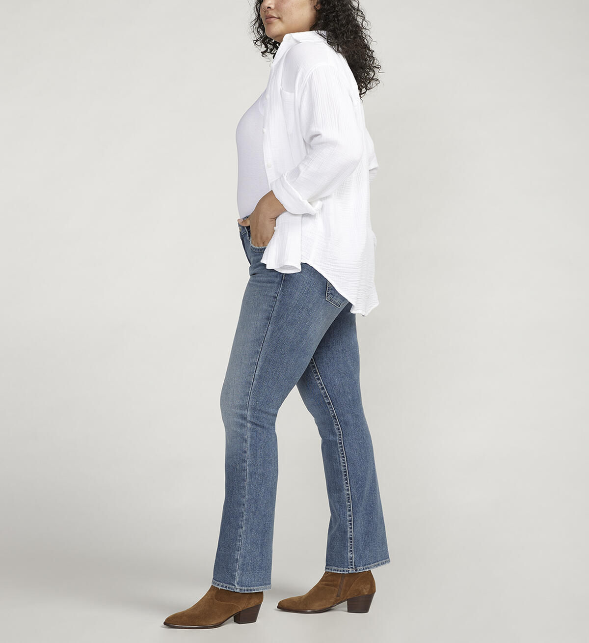 Britt Low Rise Slim Bootcut Jeans Plus Size, , hi-res image number 2