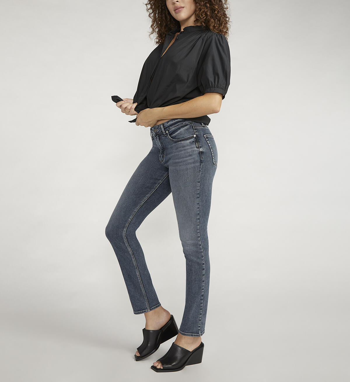 Most Wanted Mid Rise Straight Leg Jeans, Indigo, hi-res image number 2