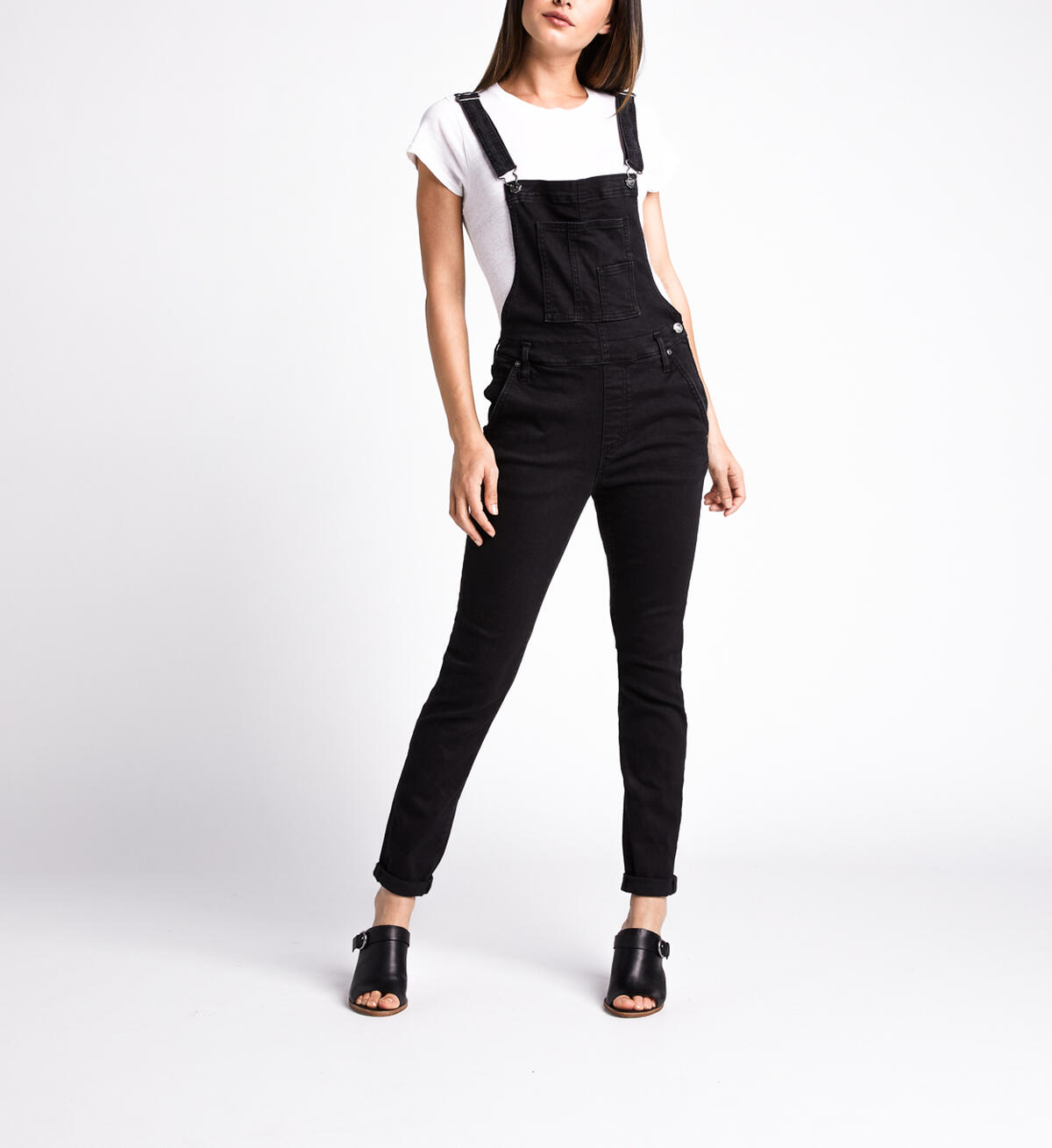 Overall Slim Leg Jeans, Black, hi-res image number 3