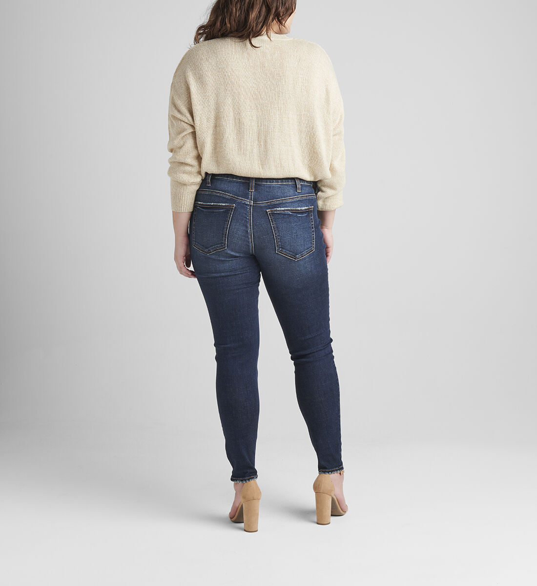 Suki Mid Rise Skinny Jeans Plus Size Back