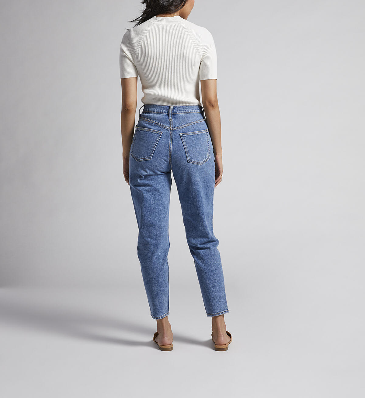 High Rise Tapered Leg Mom Jean, Indigo, hi-res image number 1