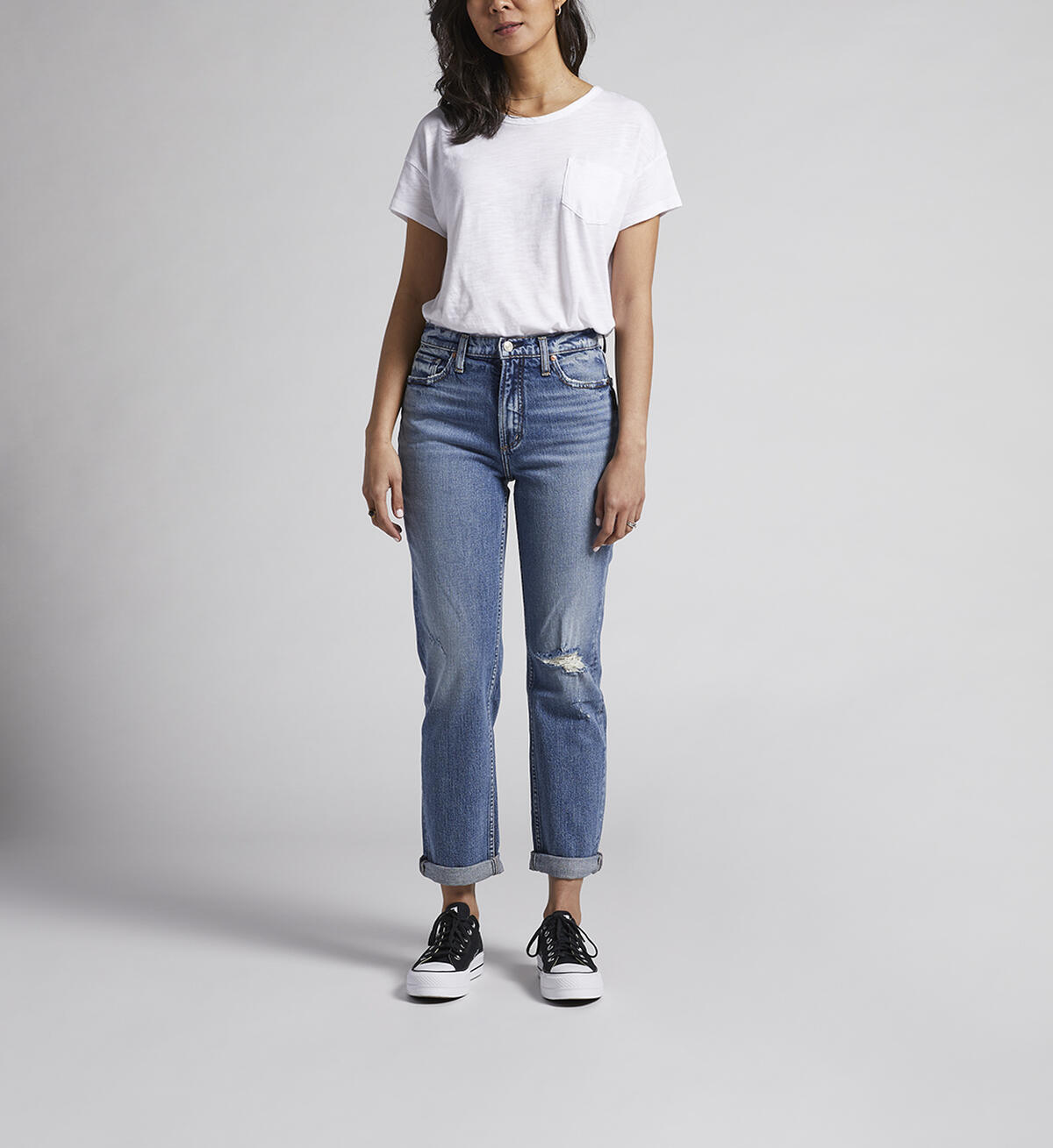 '90s Boyfriend High Rise Straight Leg Jeans, Indigo, hi-res image number 0