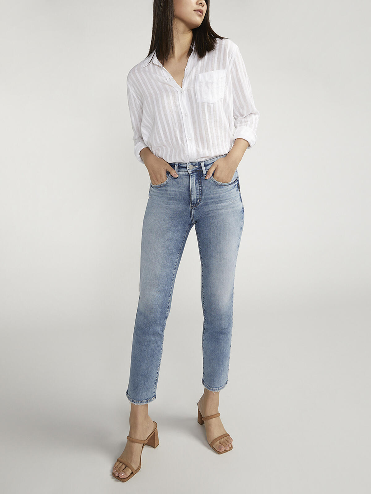 Isbister High Rise Straight Leg Jeans, , hi-res image number 0