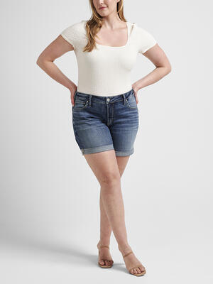 Boyfriend Mid Rise Shorts Plus Size