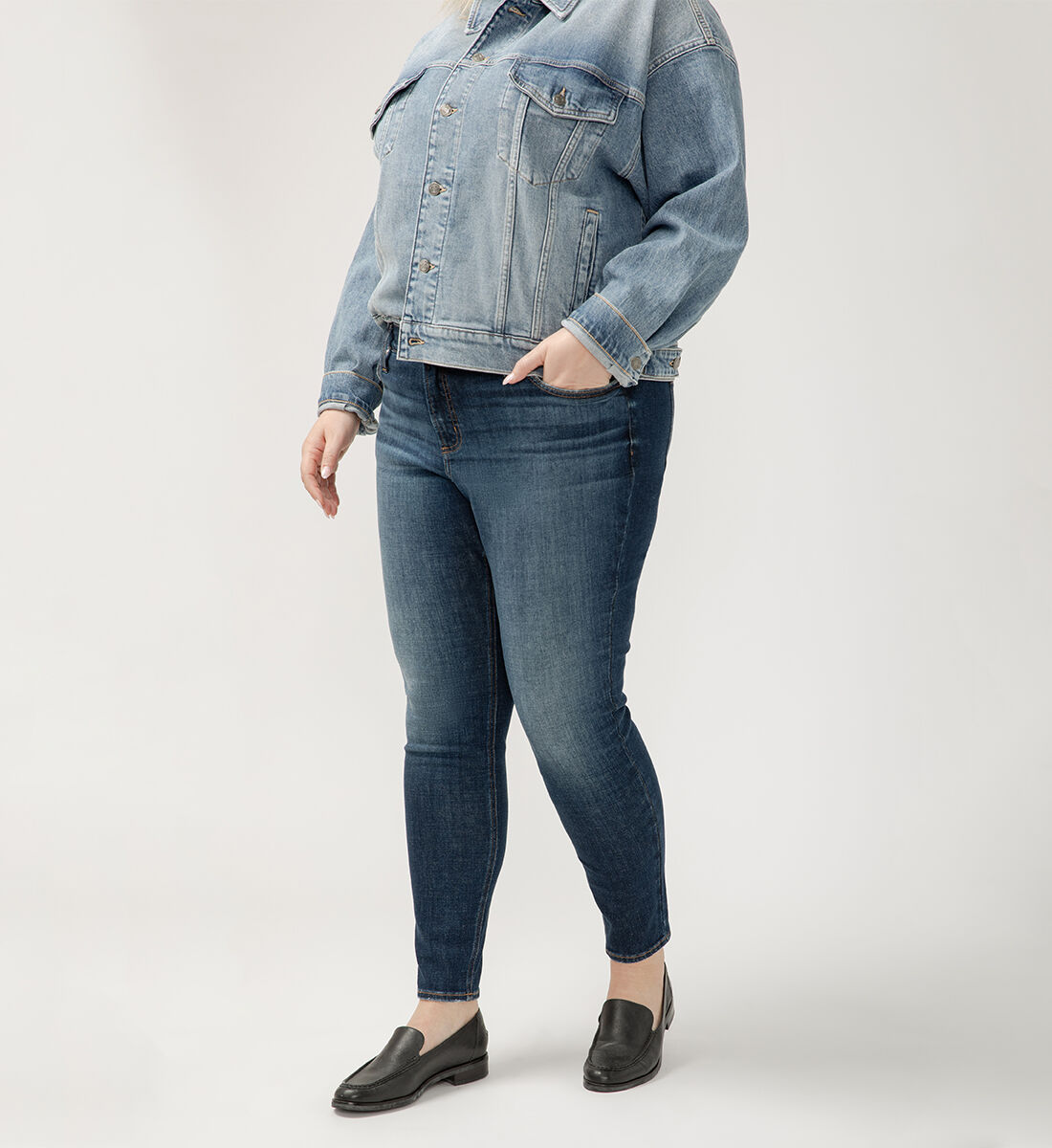 Buy Elyse Mid Rise Skinny Leg Jeans Plus Size for USD 44.00 Buy Elyse Mid Rise Skinny Leg Jeans Plus Size for USD 44.00