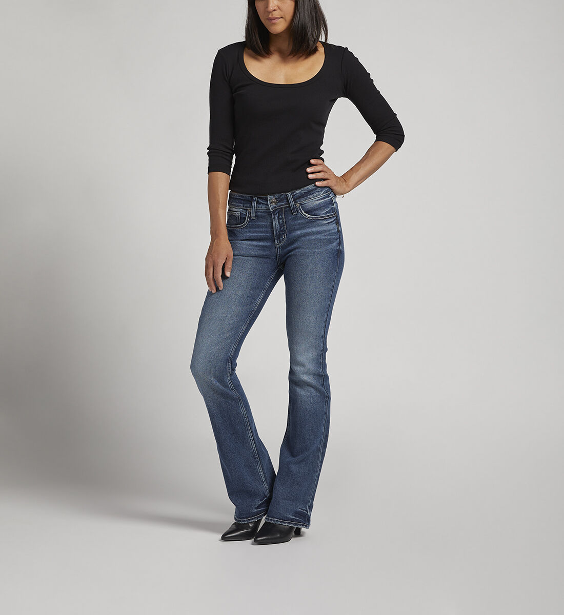 TIMEZONE Donna Jeans gretatz 16-5515 Slim Fit Bootcut MIDDLE BLUE WASH 