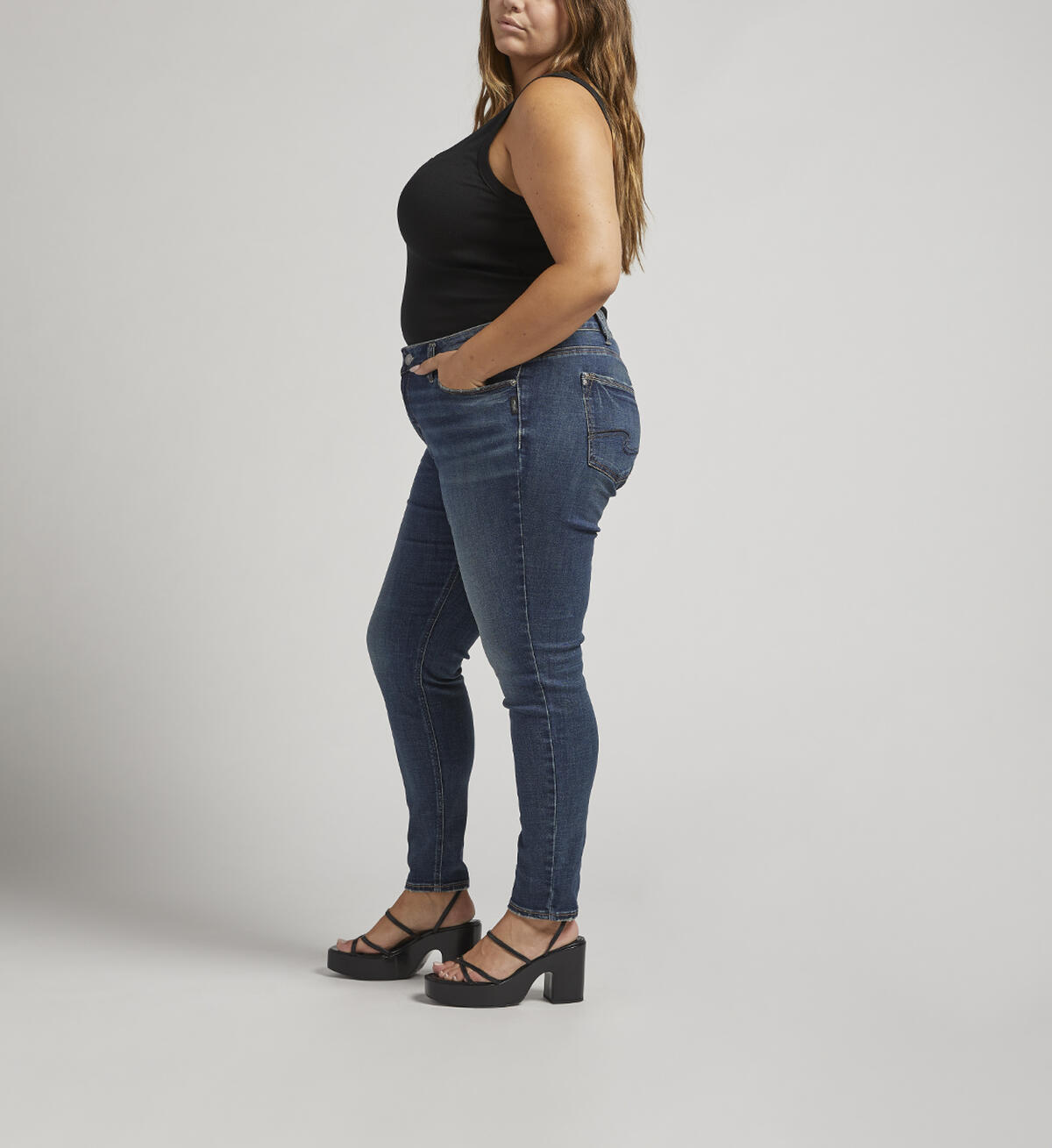Elyse Mid Rise Skinny Jeans Plus Size, , hi-res image number 2