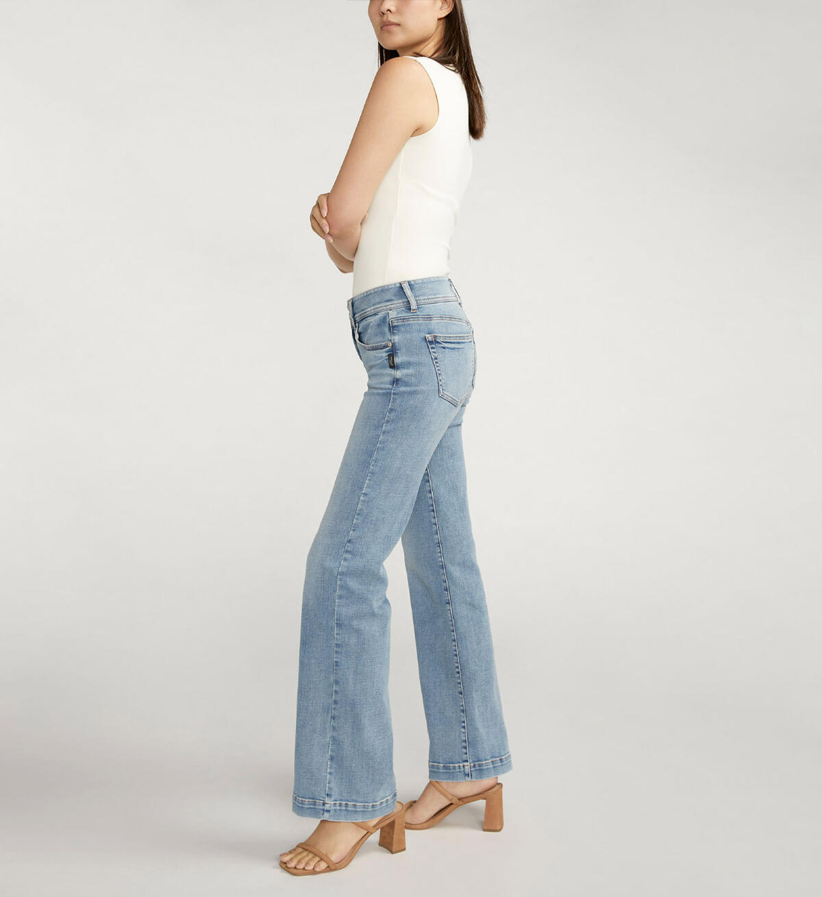 Suki Mid Rise Trouser Leg Jeans, , hi-res image number 2