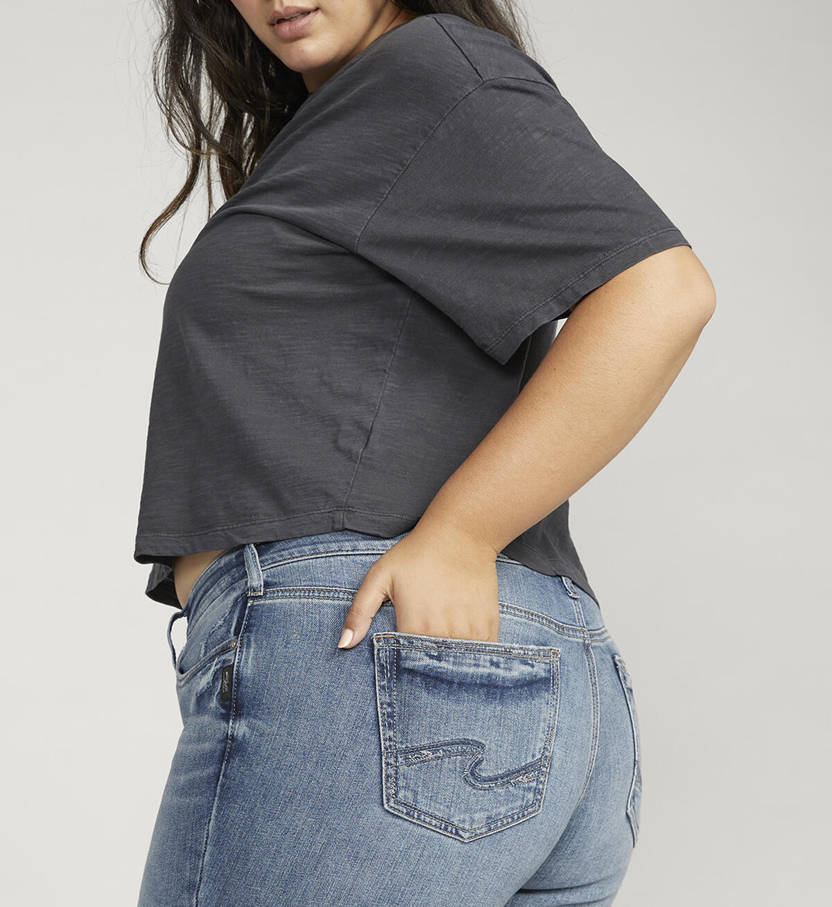 Suki Mid Rise Straight Leg Jeans Plus Size, , hi-res image number 3