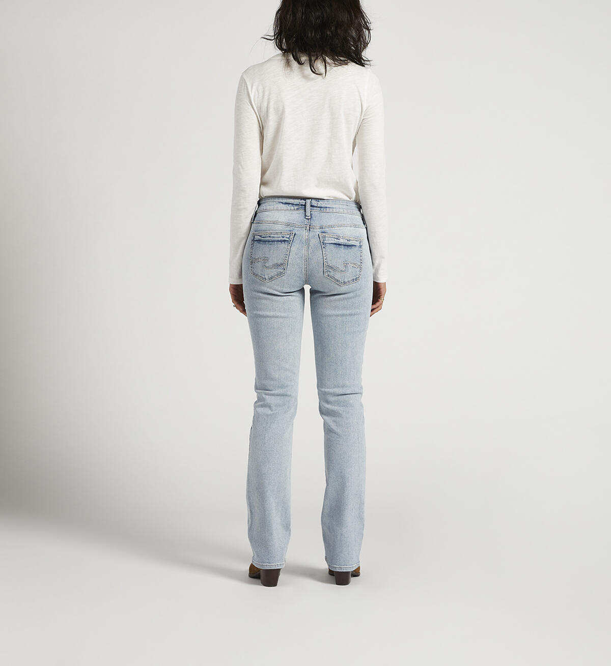 Elyse Mid Rise Slim Bootcut Jeans, , hi-res image number 1