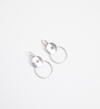 Silver-Tone Hoop Drop Earrings, Silver, hi-res image number 1