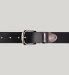 Womens Pebble Grain Leather Belt, Black, hi-res image number 1
