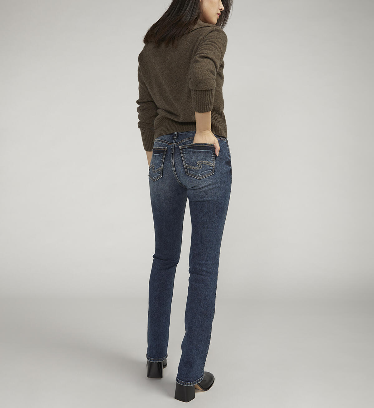 Elyse Mid Rise Slim Bootcut Jeans, , hi-res image number 1