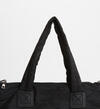 Quilted Nylon Tote, Black, hi-res image number 3
