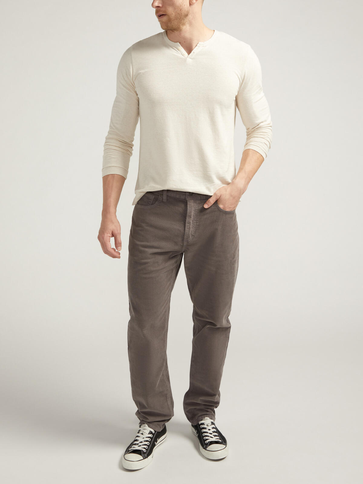 Eddie Classic Athletic Fit Tapered Leg Corduroy Pants image number 0