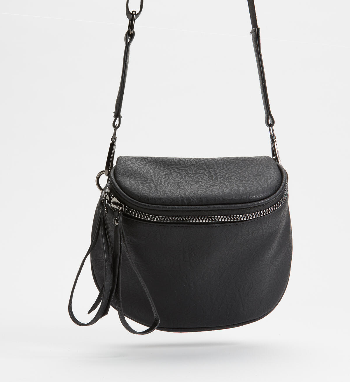 Zip Saddle Bag, Black, hi-res image number 2