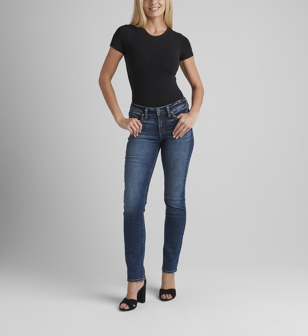 Suki Mid Rise Straight Leg Jeans, , hi-res image number 0