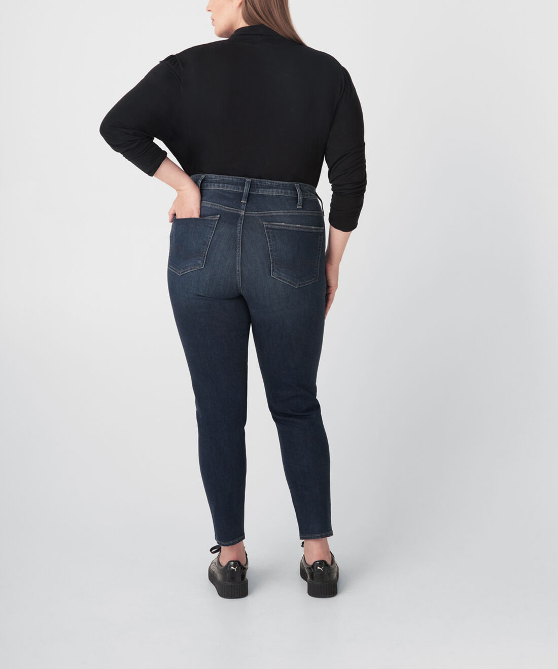 Avery High Rise Skinny Jeans Plus Size Back
