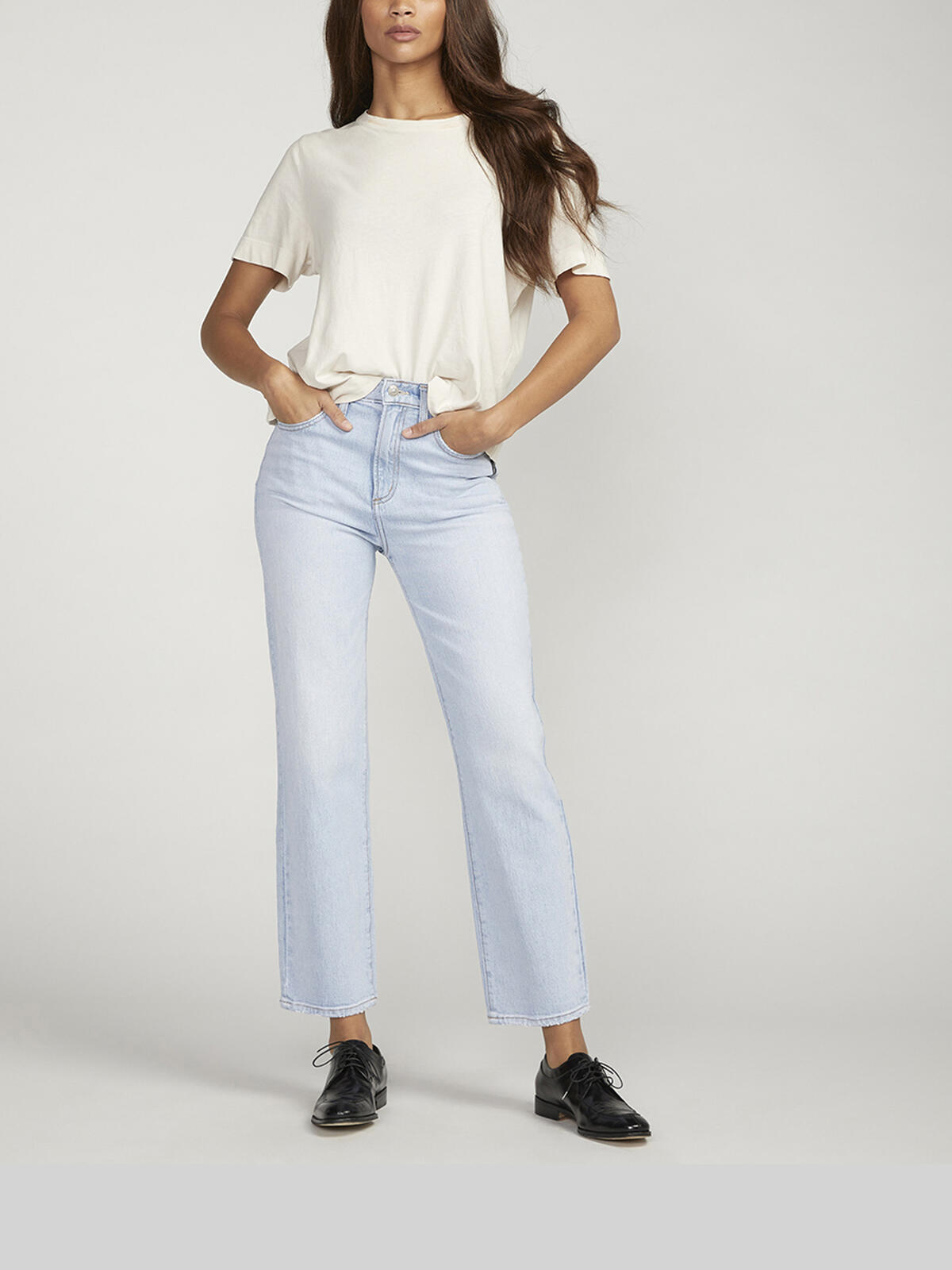 Highly Desirable High Rise Straight Leg Jeans image number 0