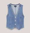 Limited Edition Studded Denim Vest, , hi-res image number 3
