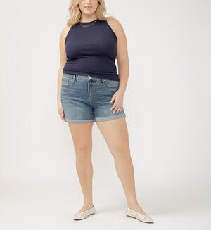 Suki Mid Rise Luxe Stretch Shorts Plus Size