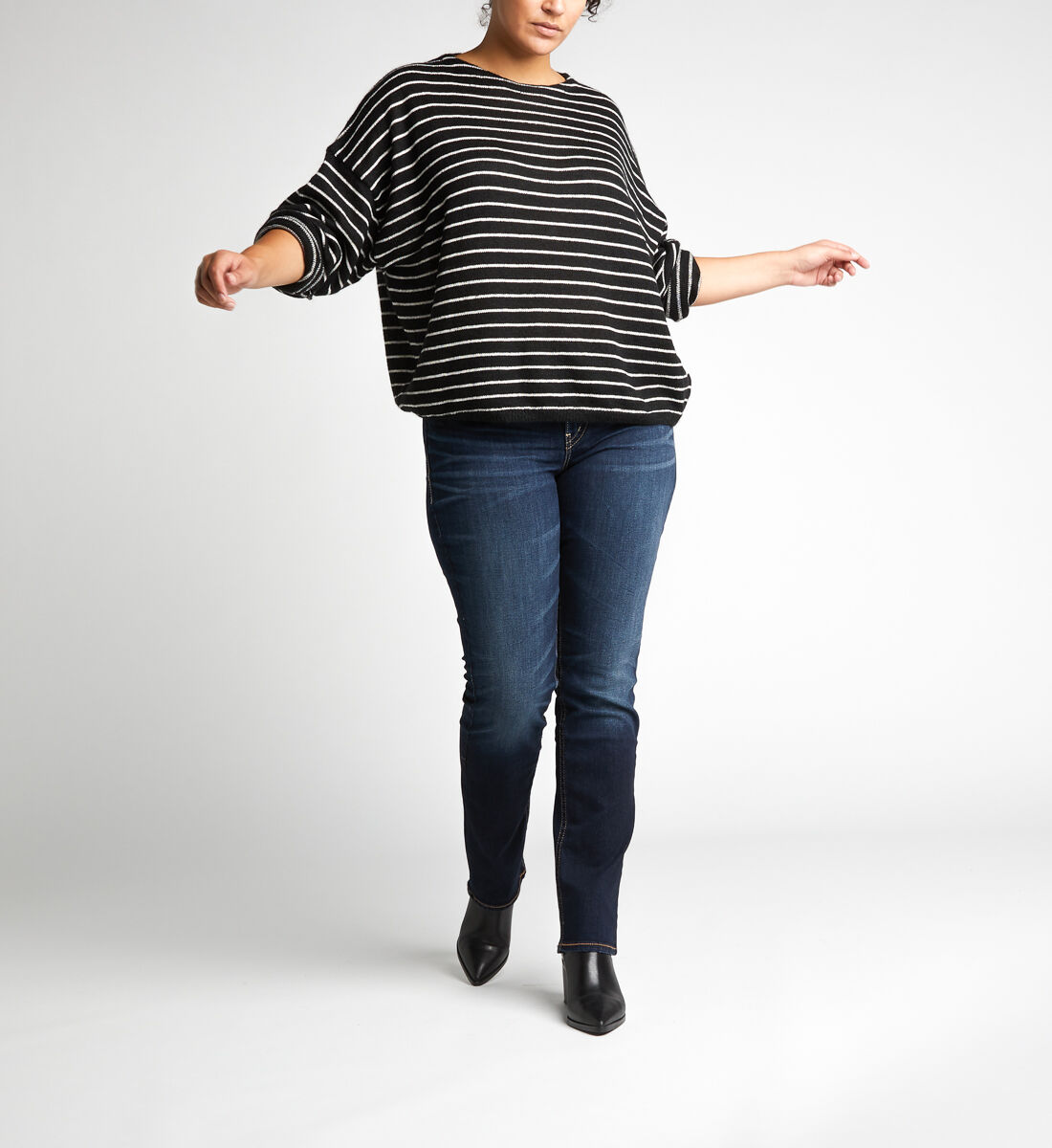 plus size wide leg jean