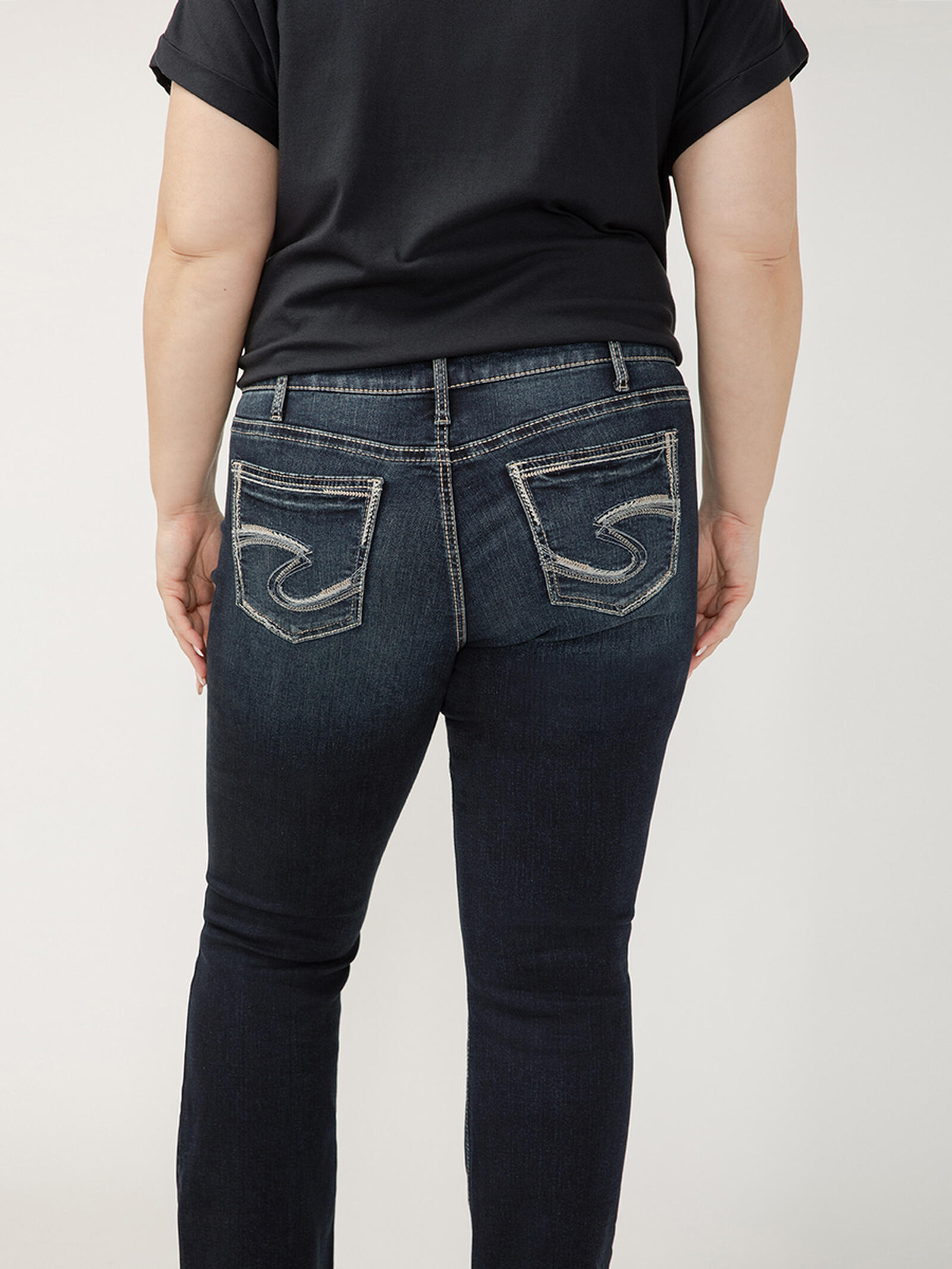 Buy Suki Mid Rise Bootcut Jeans Plus Size for USD Silver