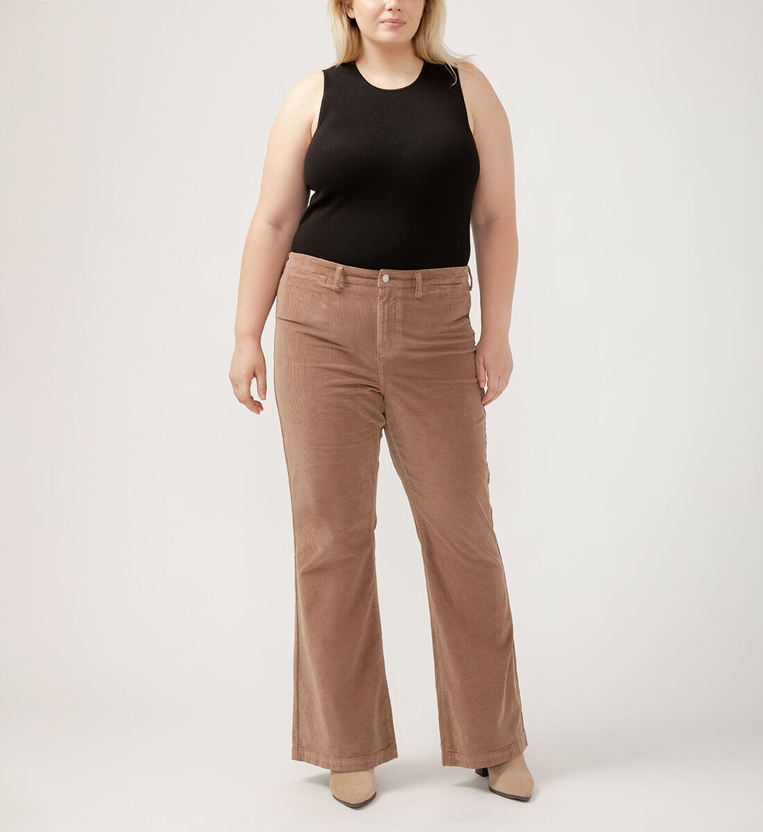 Buy Isbister High Rise Flare Leg Corduroy Pant Plus Size for USD 88.00 Silver Jeans US New
