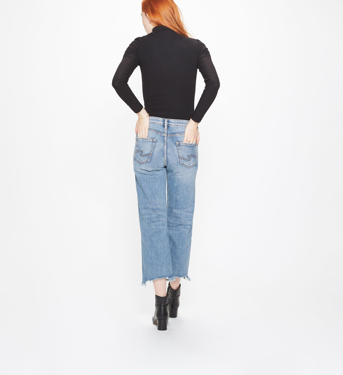Buy Wide Leg High Rise Crop Jeans for USD 74.00 | Silver Jeans US New