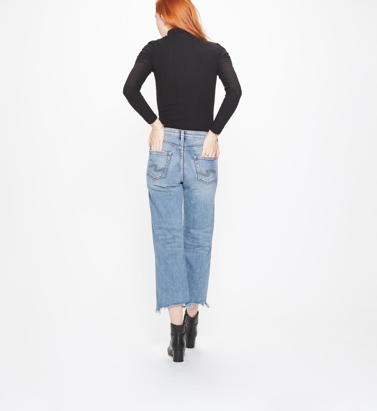Wide Leg Crop Medium Wash, , hi-res image number 1